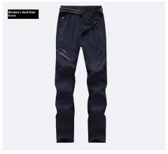 Four-sided Elastic Quick-drying Men's And Women's Outdoor Sports Pants - Women'S Dark Blue - View 1