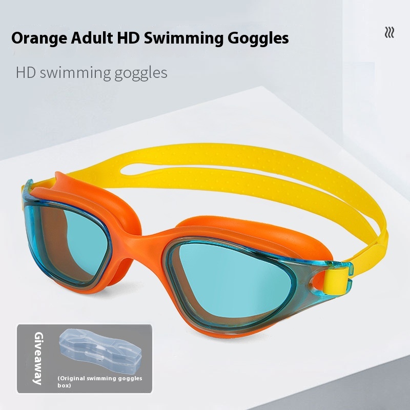 One-piece Silicone Large Frame Large Vision Waterproof Swimming Goggles - Image 2