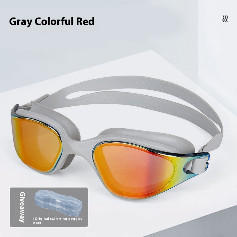 One-piece Silicone Large Frame Large Vision Waterproof Swimming Goggles - Image 13