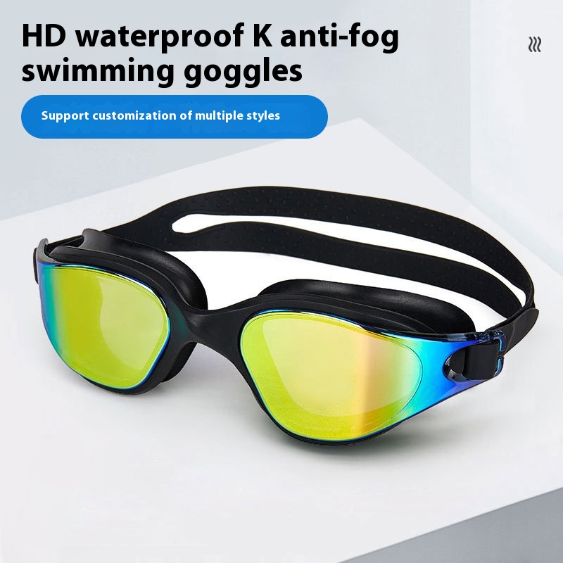 One-piece Silicone Large Frame Large Vision Waterproof Swimming Goggles - Image 15