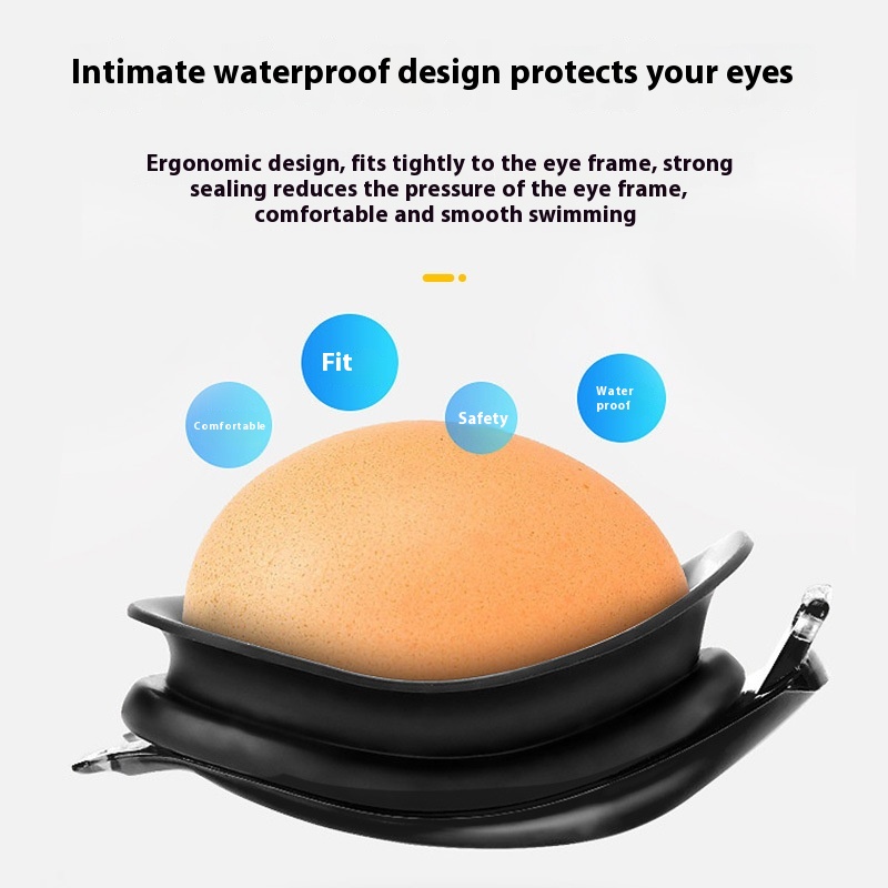One-piece Silicone Large Frame Large Vision Waterproof Swimming Goggles - Image 11