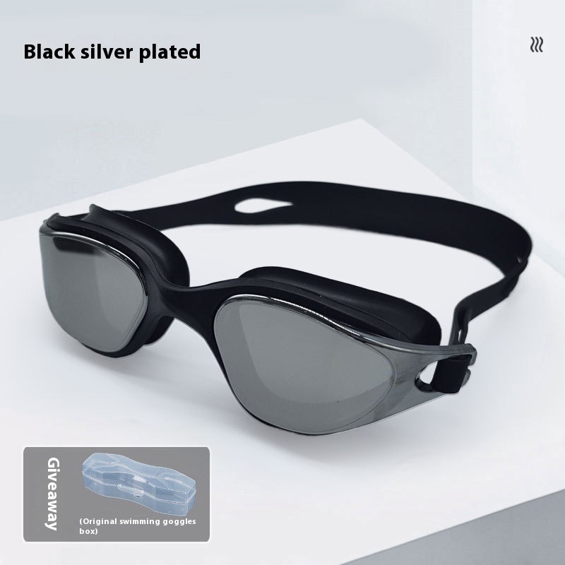 One-piece Silicone Large Frame Large Vision Waterproof Swimming Goggles - Image 9