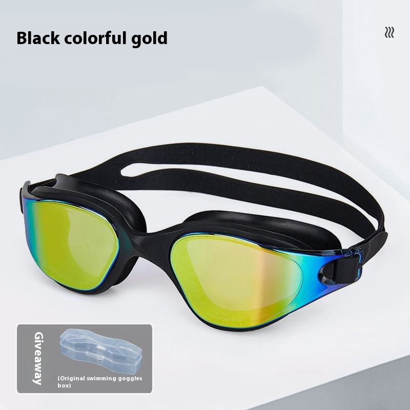 One-piece Silicone Large Frame Large Vision Waterproof Swimming Goggles - Image 6