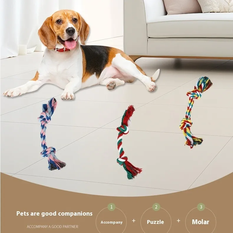 Dog bite rope toy knot molar bite-resistant