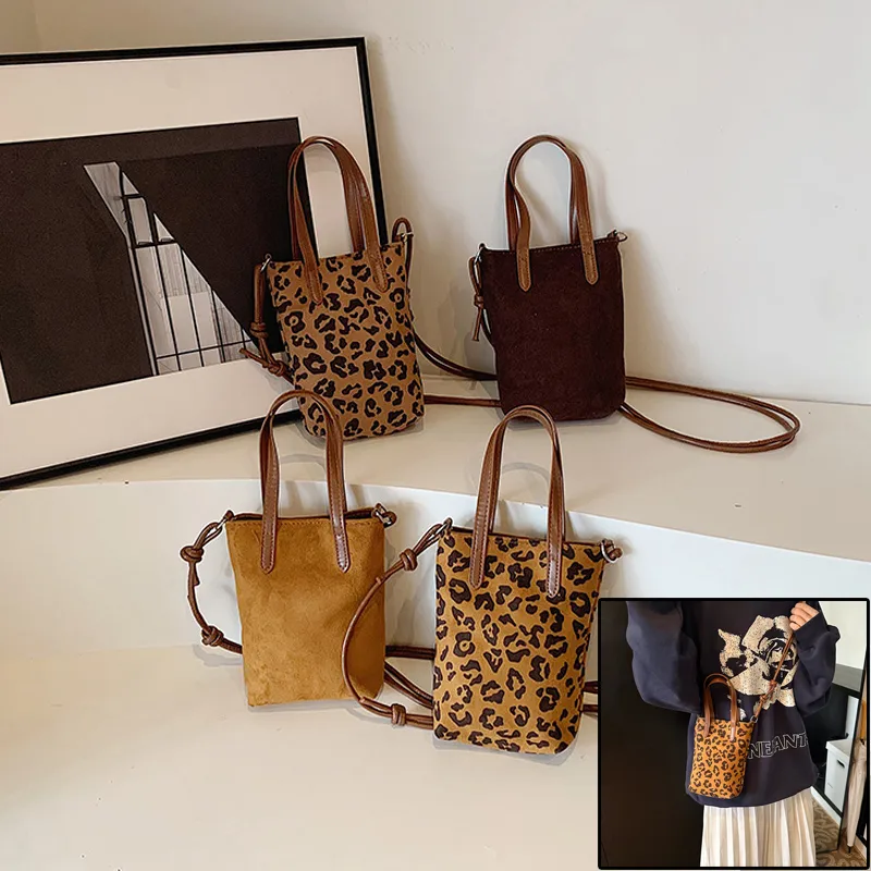 Women's Crossbody Bag Autumn and Winter Retro Leopard Print