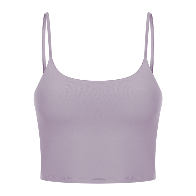 Yoga Jacket Women's Sports Underwear With Chest Pad Thin Belt Beauty Back Gray - Shop at LoveMi