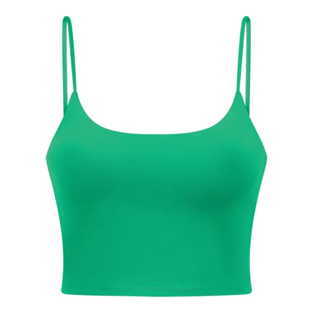 Yoga Jacket Women's Sports Underwear With Chest Pad Thin Belt Beauty Back Onion Greenpale Green - Shop at LoveMi