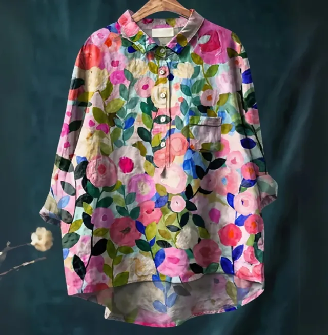 Summer New Loose Casual Single breasted Women's Shirt Top 7Style Xxl - Shop at LoveMi