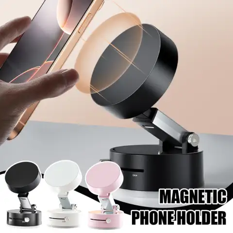Foldable Magnetic Vacuum Car Phone Holder Suction Cup