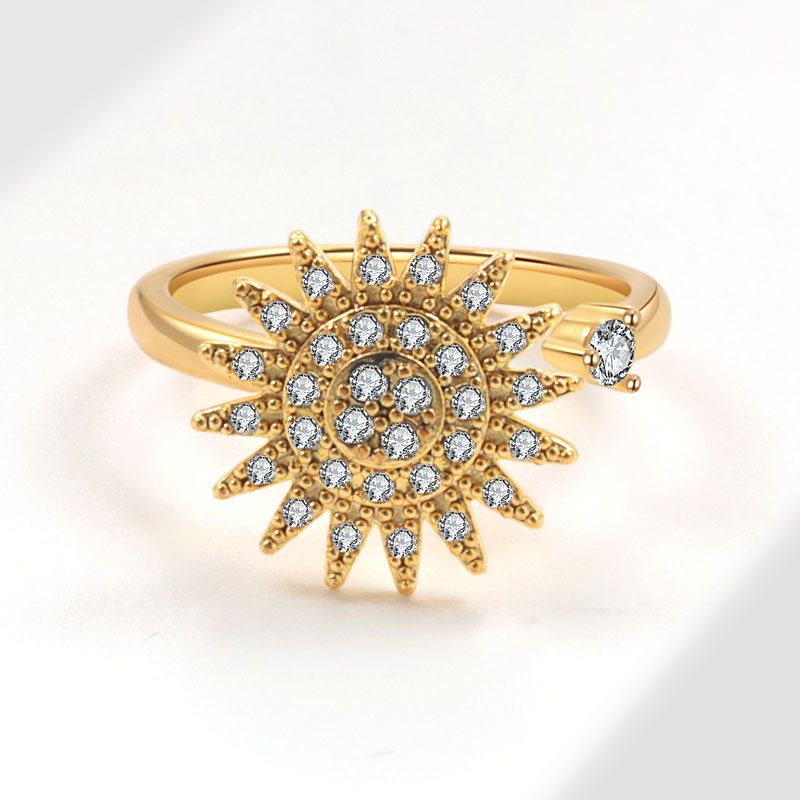Personality SUNFLOWER Spinning Ring