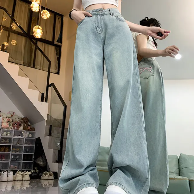 Women's Design Bow Embroidered Jeans Blue - Shop at LoveMi