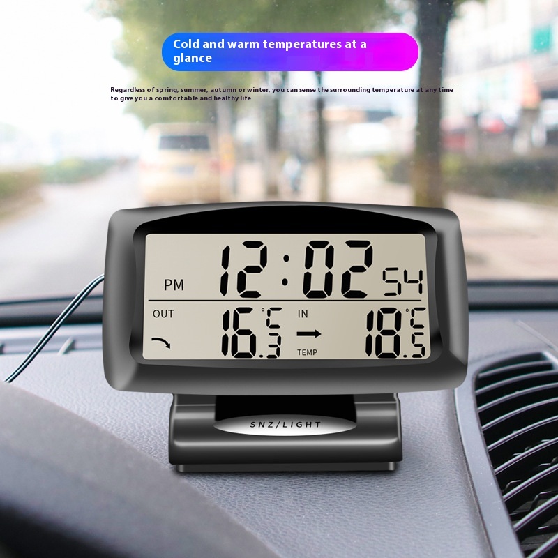 Vehicle Mounted Electronic Dual Thermometer For Both Inside And Outside