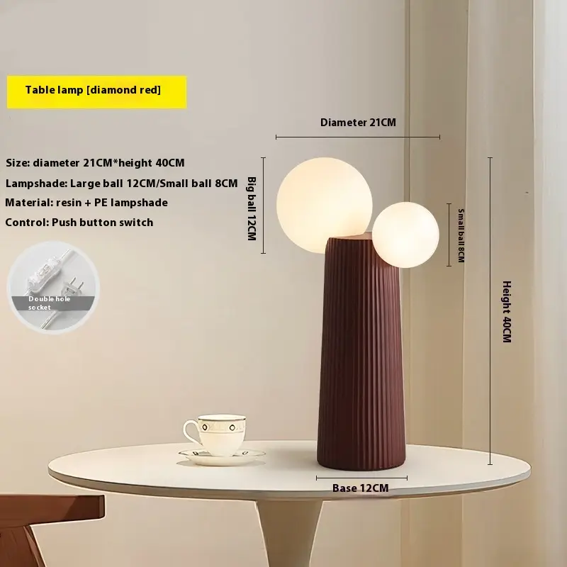 Bedroom Bedside Lamp Modern Minimalist Art Decorative Cactus