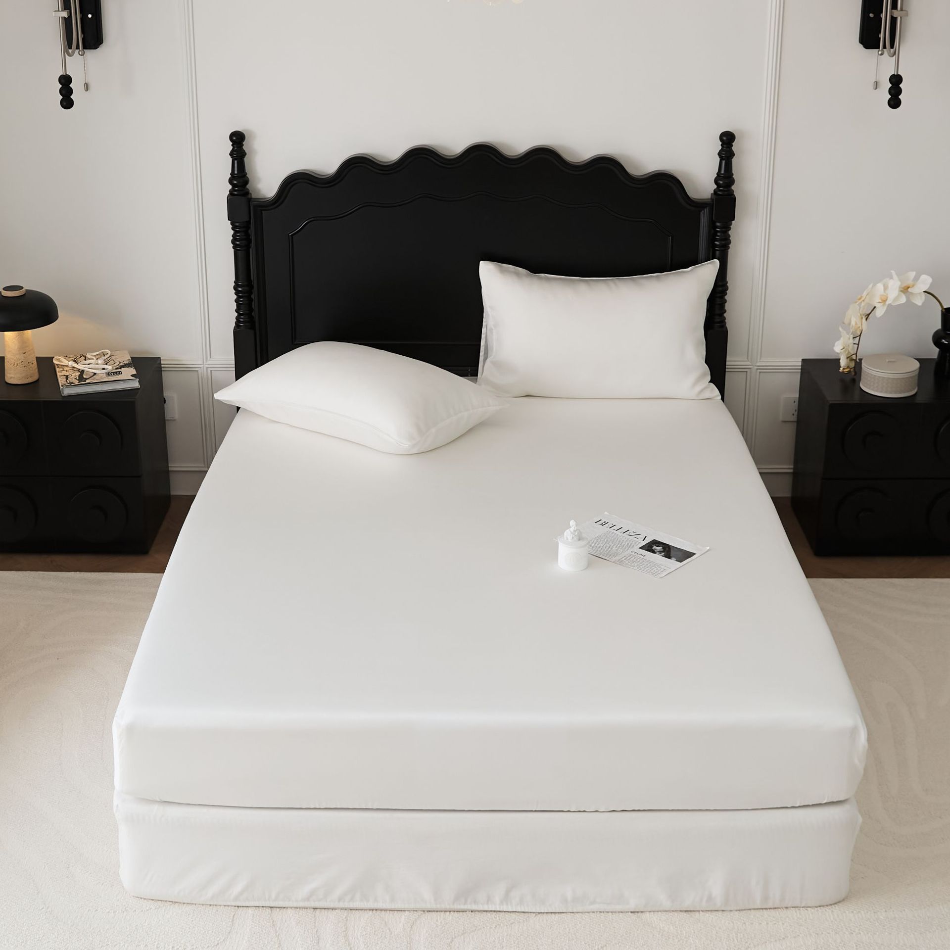LF-grade Tencel Lyocell Fiber Summer Cool Feeling Ice Silk Solid Color Single Product Bed Sheet