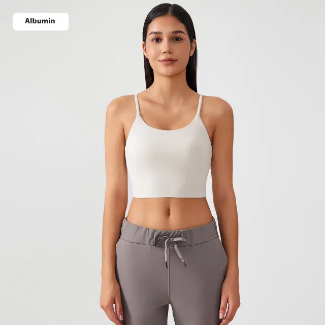 One piece Cup Shockproof Push up Breast Holding Beauty Back Workout Yoga Bra Albumin 8 - Shop at LoveMi