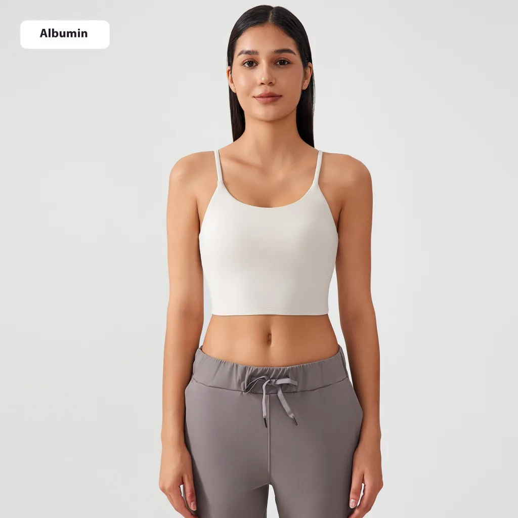 One-piece Cup Shockproof Push-up Breast Holding Beauty Back Workout Yoga Bra - Albumin-8