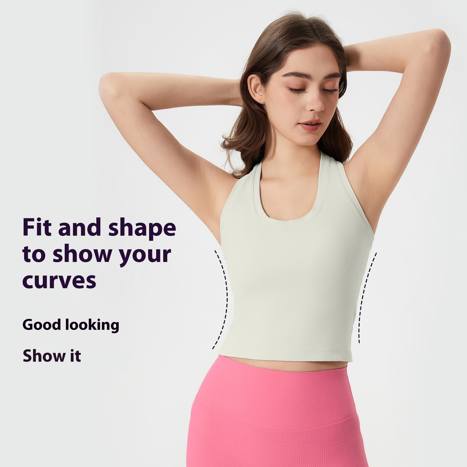H-shaped Beauty Back Yoga Clothes Outer Wear Casual Short Fitness Sports Vest