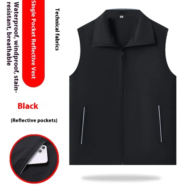 High end Vest Outdoor Reflective Vest Overalls 9007 Black - Shop at LoveMi