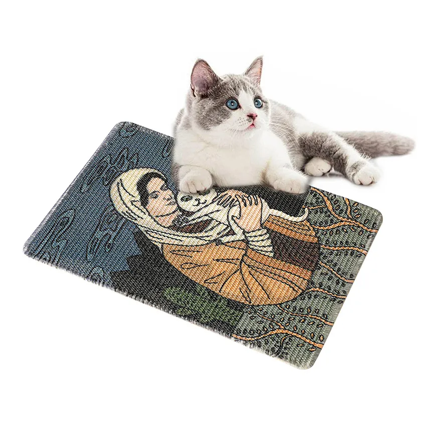 Printed Sisal Cat Scratching Pad No Dandruff Can Be Pasted - Figure 1