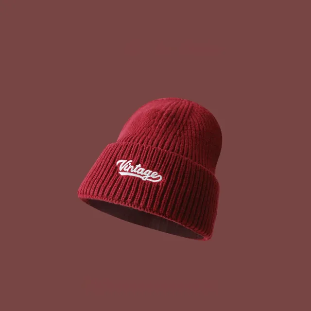 Lin Xiao Orange Hat Knitted Hat Baseball Cap Scarf Vintage Embroidery Knitted Hat - Shop at LoveMi