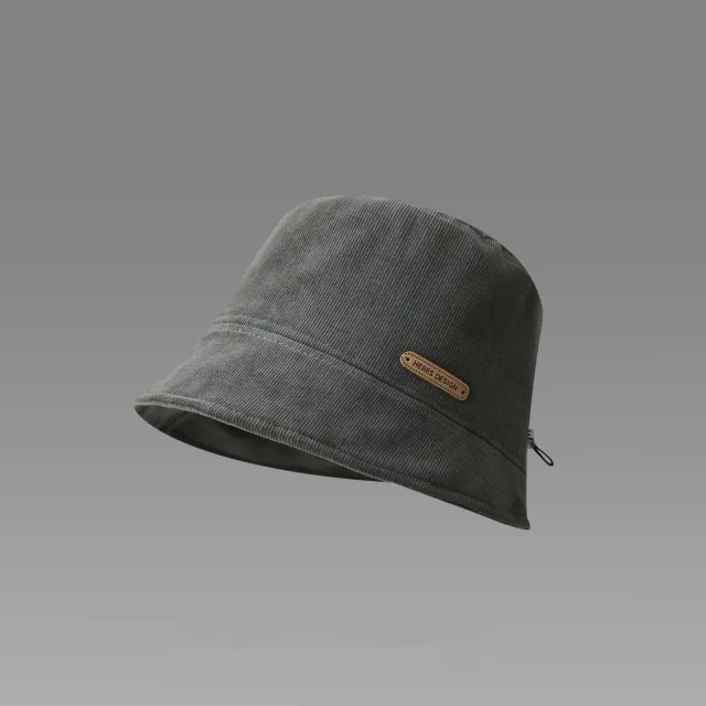 Gray Wool Beret Female Warm Knitted Hat Heres Corduroy Bucket Hat - Shop at LoveMi