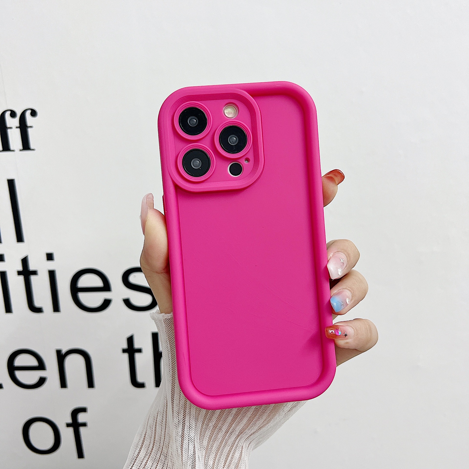 Solid Color Minimalist Silicone Soft Shell Phone Case