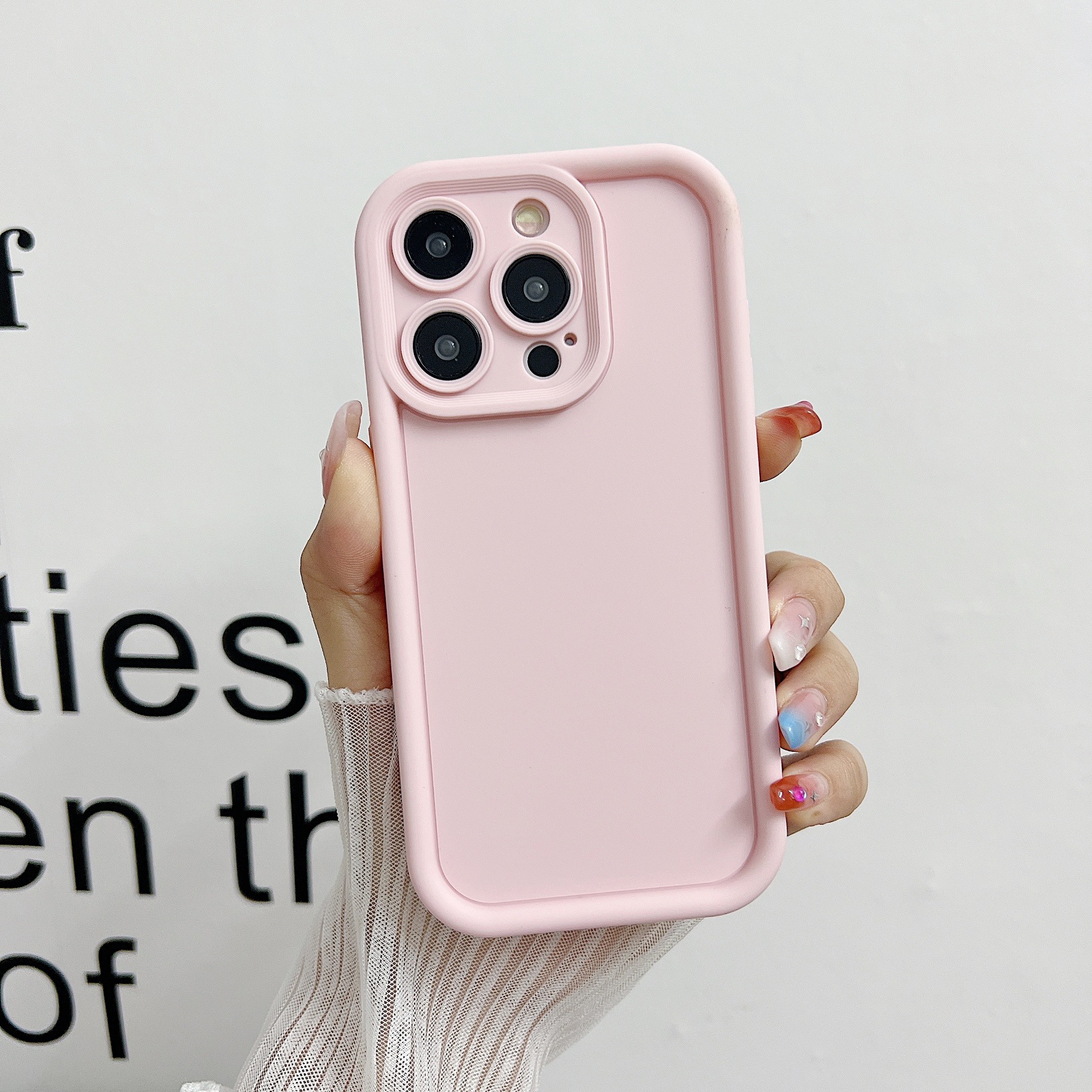 Solid Color Minimalist Silicone Soft Shell Phone Case - Image 4