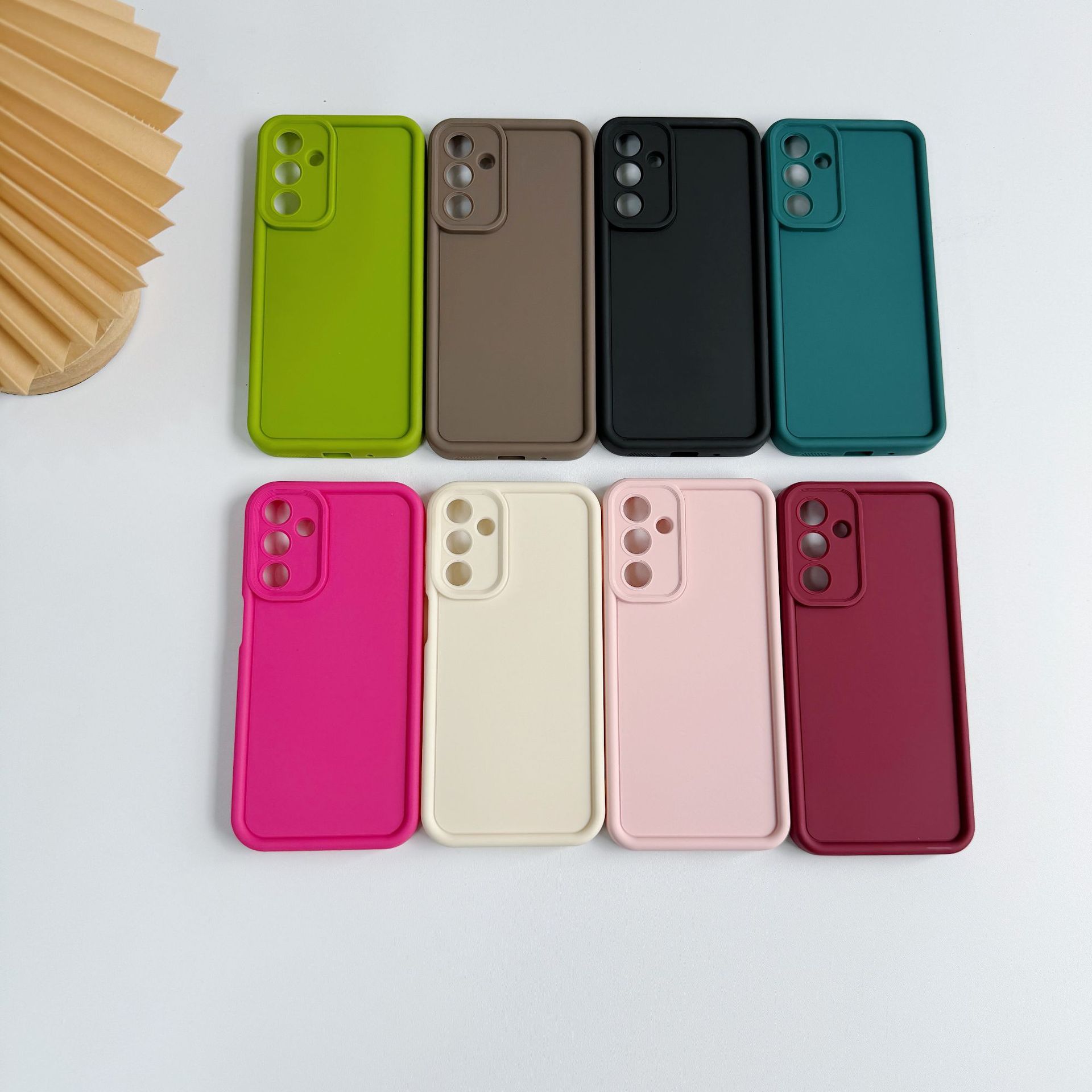Solid Color Minimalist Silicone Soft Shell Phone Case - Image 2