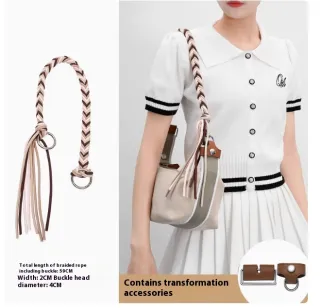 Extension Strap Wash Canvas Bag Strap Accessories - Beige
