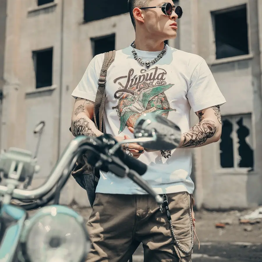 Men's Fashion And Comfort Tattoo Beauty Trend Short Sleeve
