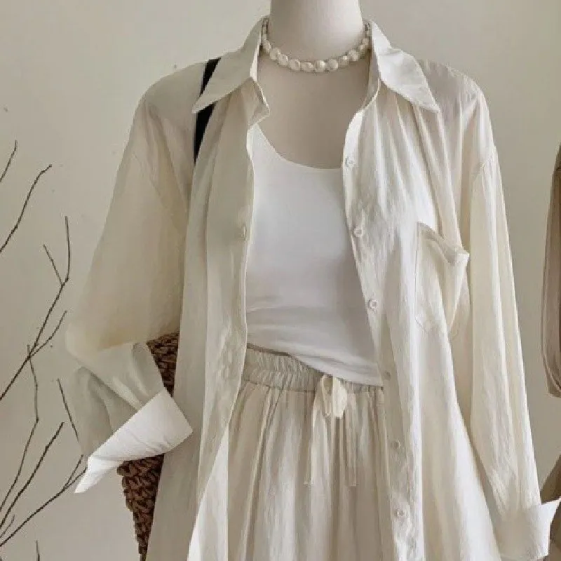 Women's Casual Short Vest And Shorts Three-piece Suit - Beige