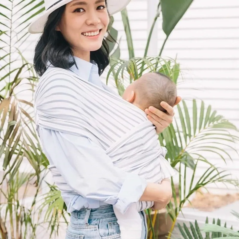 Grid Cross Simple Baby Sling X-type Front