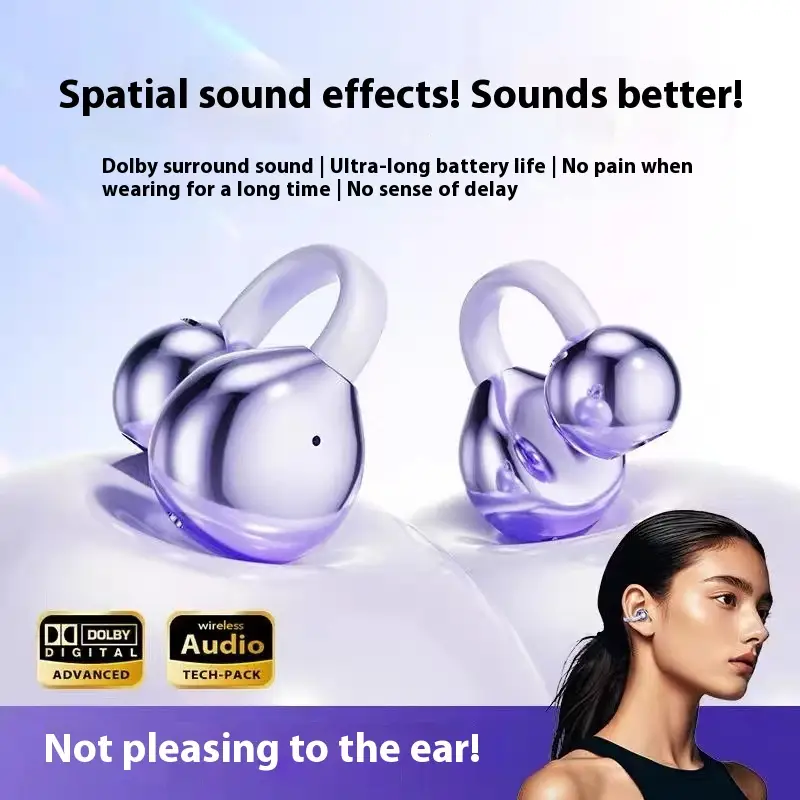 AI Smart Translation M91 Clip-on Wireless Bluetooth Headset