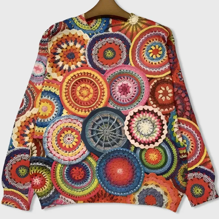 Creative Knitted Sweater - Picture Color-S