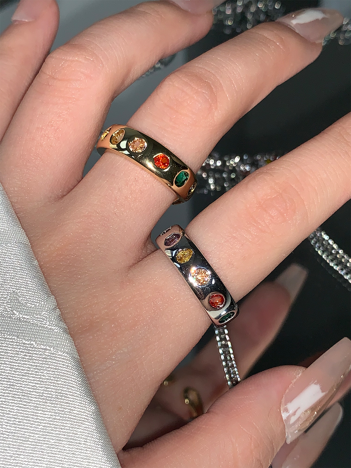 Jardin Monet Vintage Color Gemstone Zircon Ring
