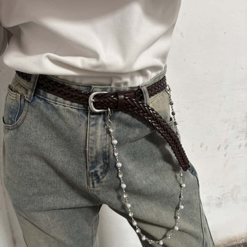 Hand-woven Decorative Pearl Waist Chain
