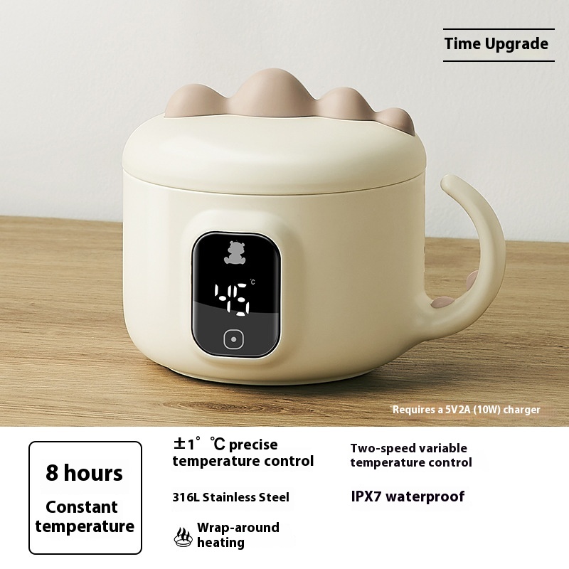 Baby Insulation Bowl Charging Drop-resistant Stainless Steel Solid Food Bowl - Image 4