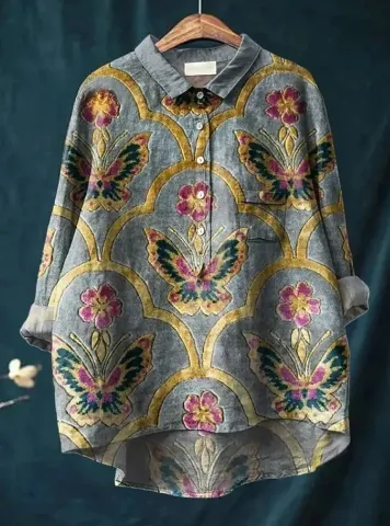 Casual Long Sleeve Shirt Print 12Color - Shop at LoveMi