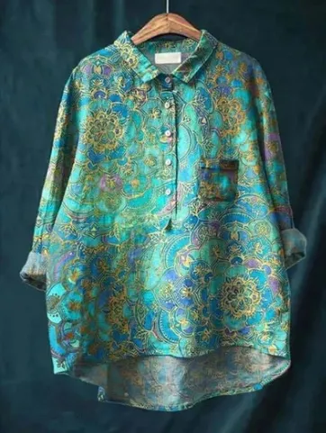Casual Long Sleeve Shirt Print 7Color - Shop at LoveMi