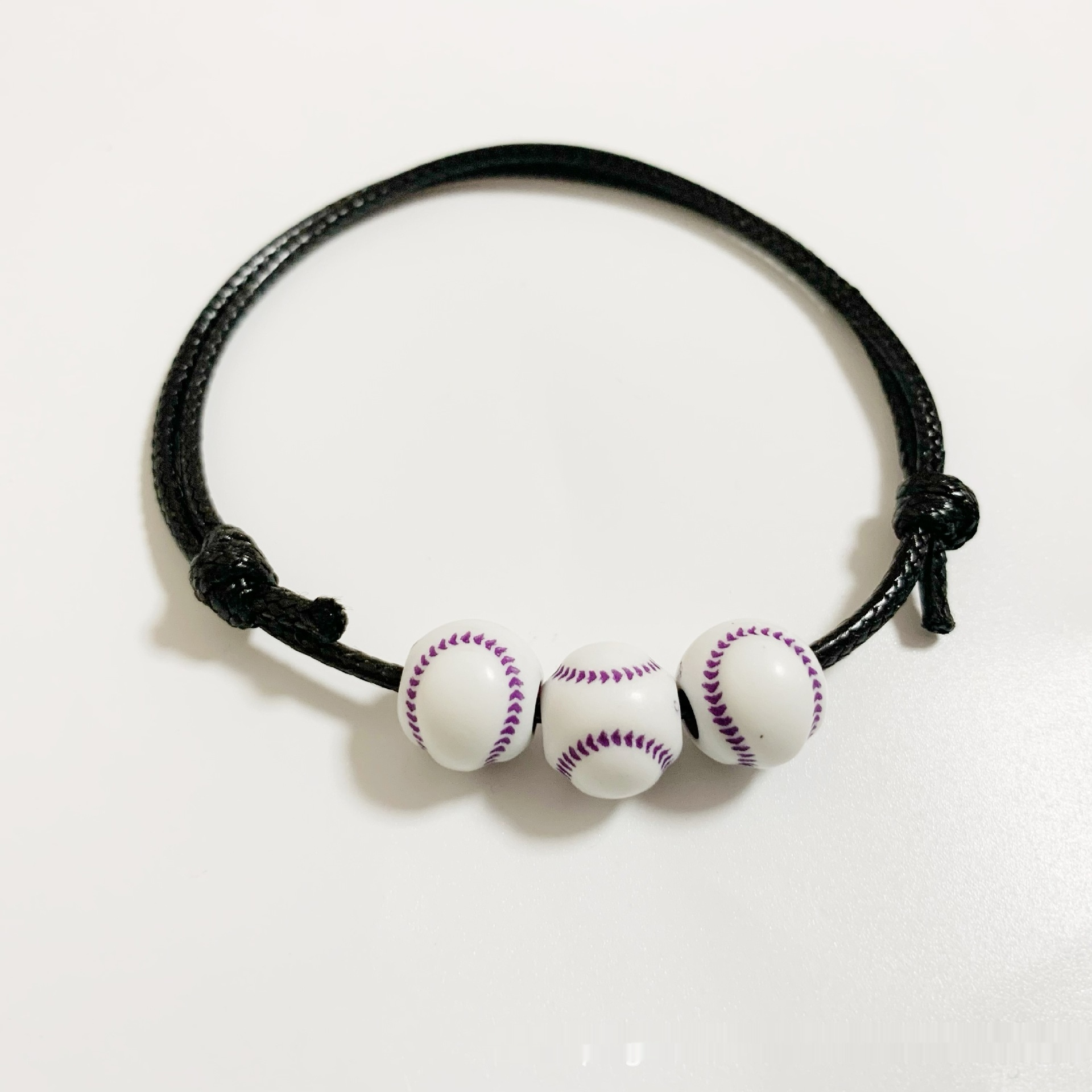 Baseball White Purple
