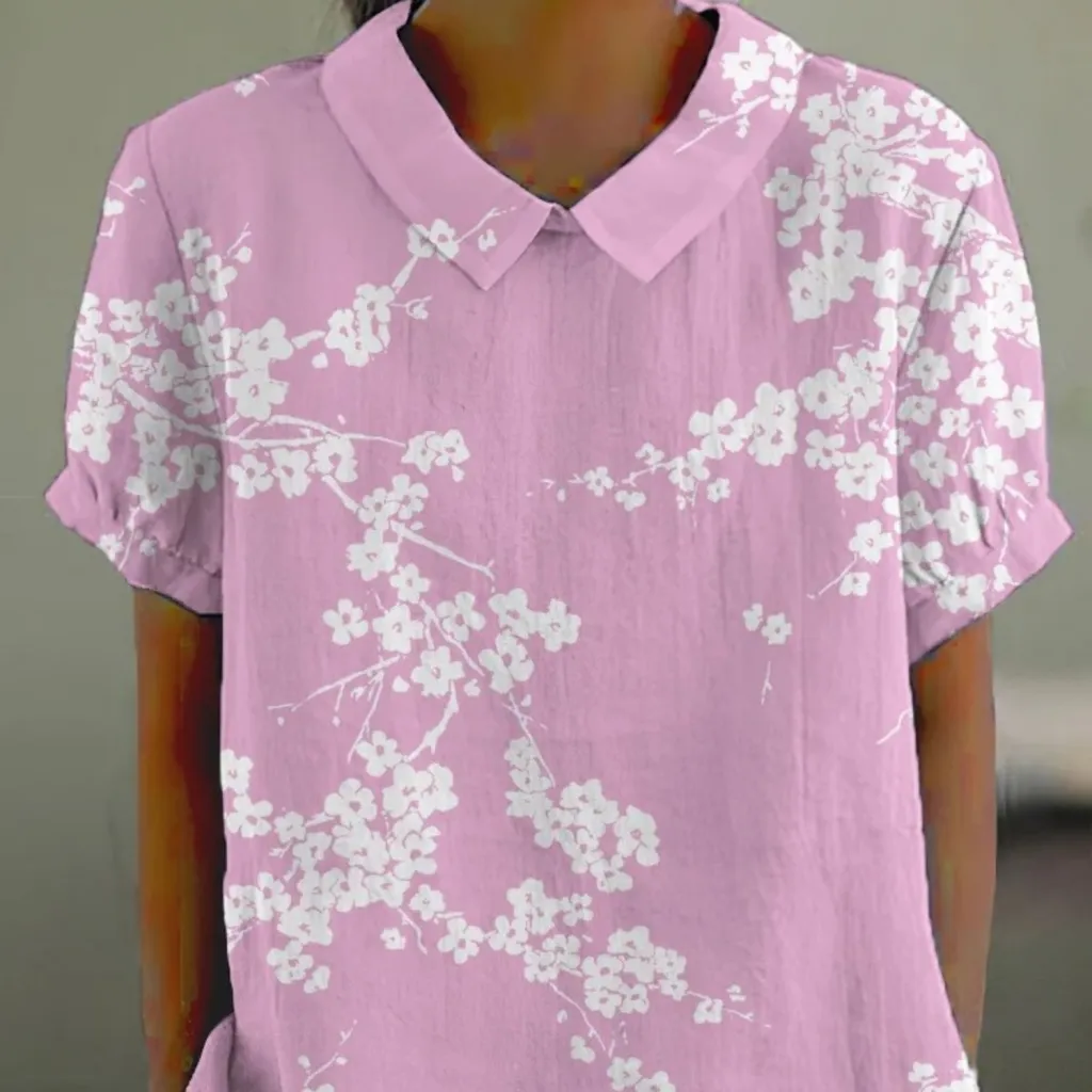 Creative Ocean Retro Floral Cute Short Sleeve - 5 Models D758