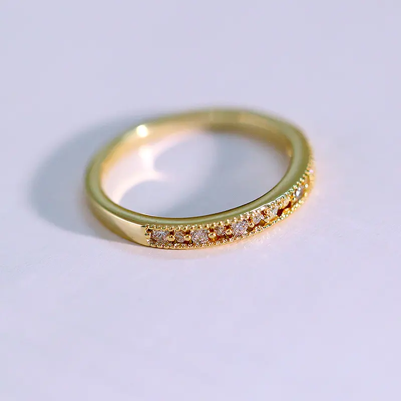 Exclusive Love Ring Wedding 18K Gold High-grade AAA Zircon