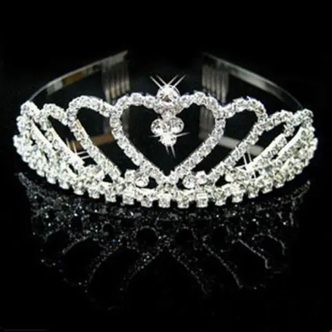 Princess Crown Hair Pin Bride Wedding Ornaments
