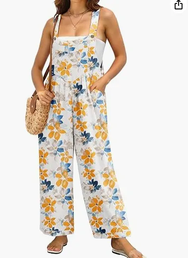 Casual Loose Jumpsuit With Pockets - 5 Style-S