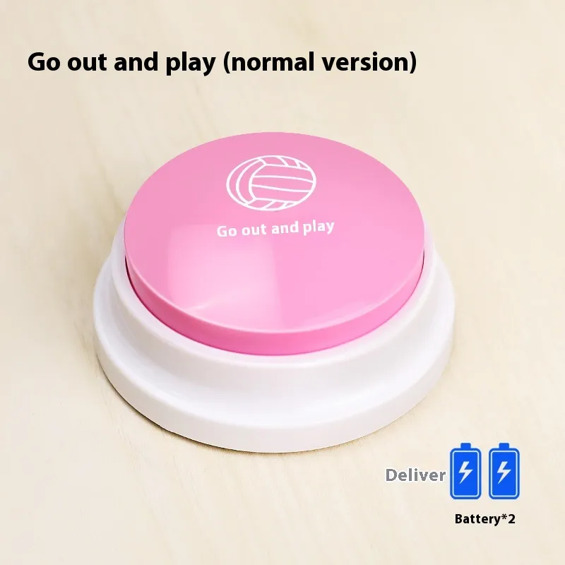 Pet Communication Button Dog Voice Toy - Go Out To Play No Recording