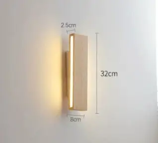 Solid Wood Bedroom Bedside LED Wall Lamp