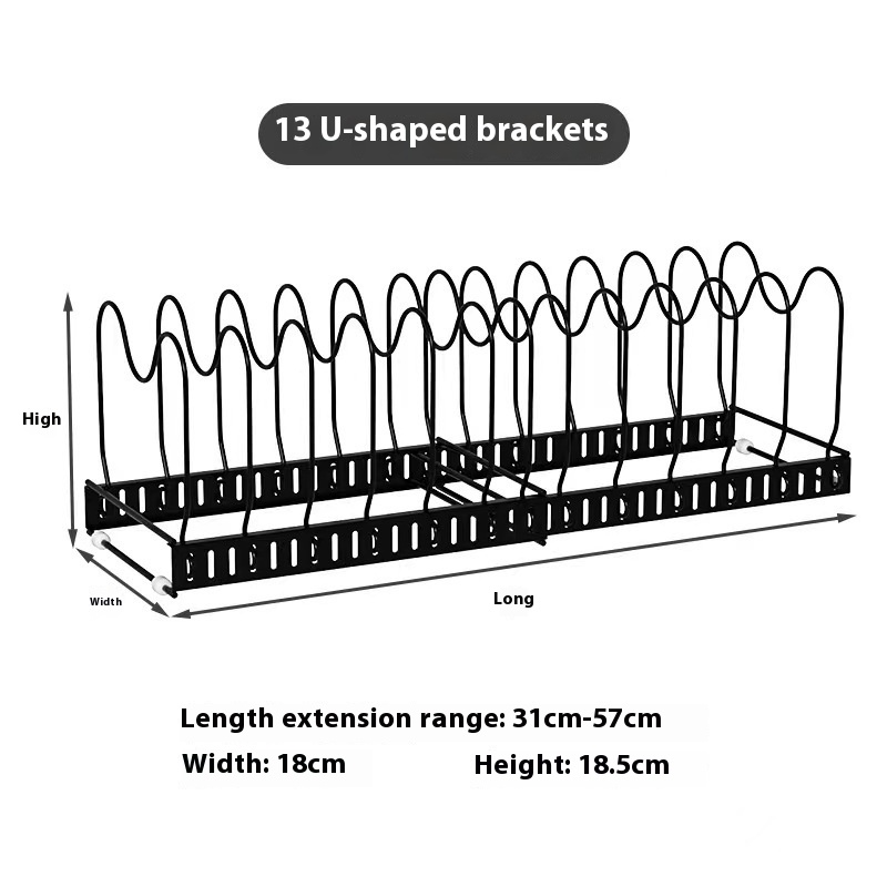 Black Retractable 13 Partition