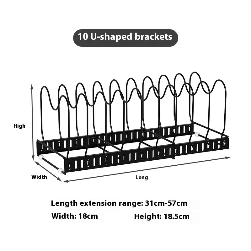 Black Retractable 10 Partition