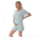 Home Wear Summer Waffle Short Maternity Suit view 6