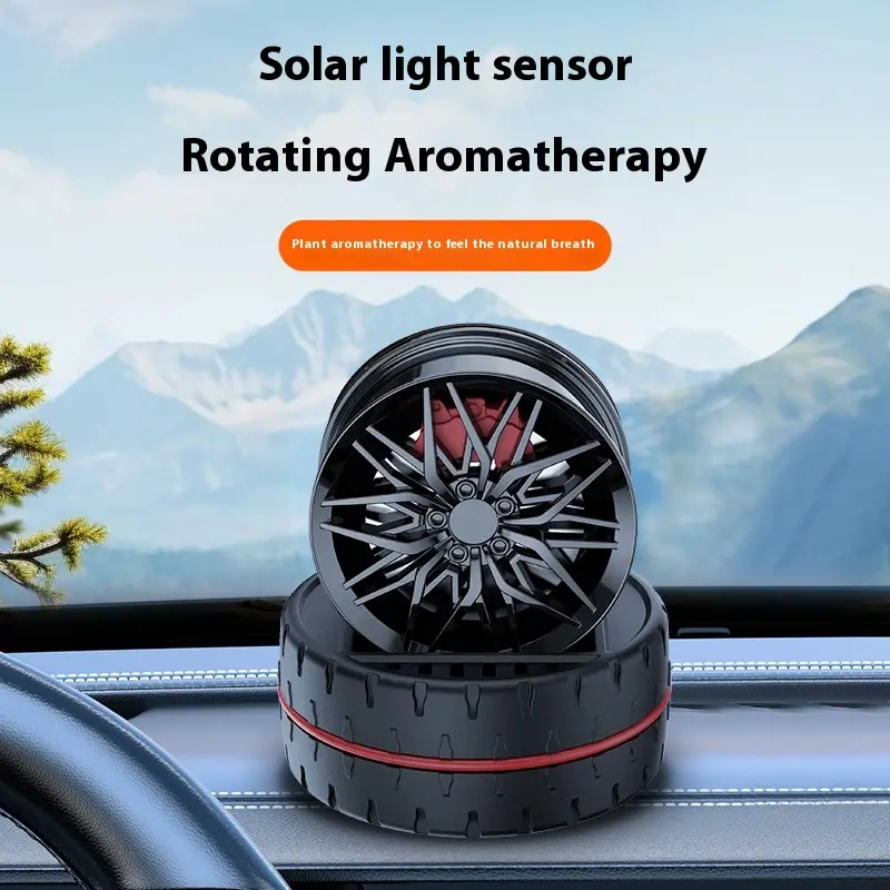 Wheel Yi Solar Light Sense Spinning Creative Car Aromatherapy